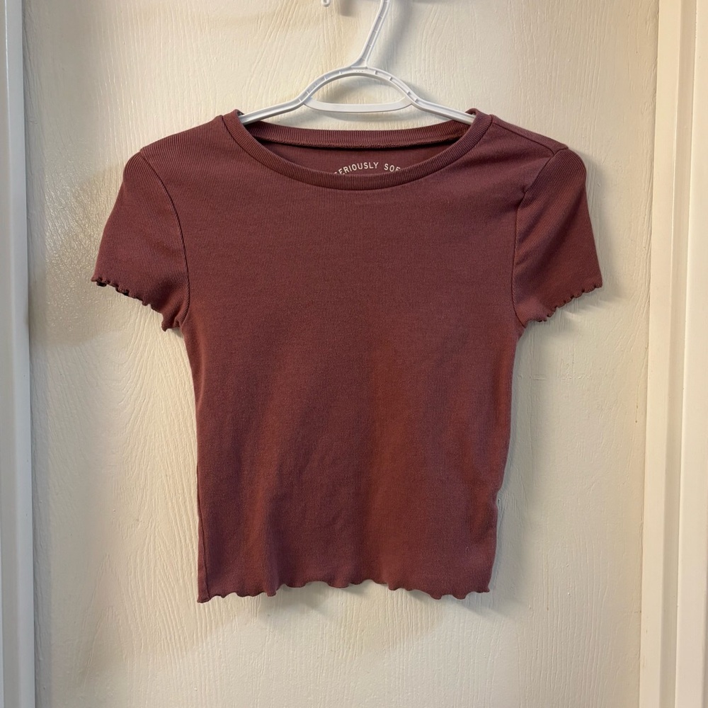 Aeropostale Mauve Short Sleeve Tee